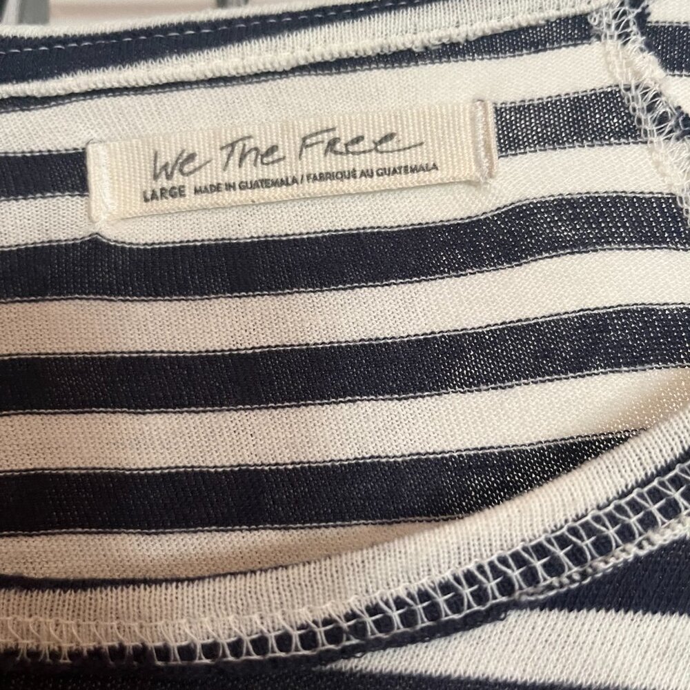 Free People - We The Free Womens Striped 100% Cotton Pullover Top- Large - Picture 4 of 5